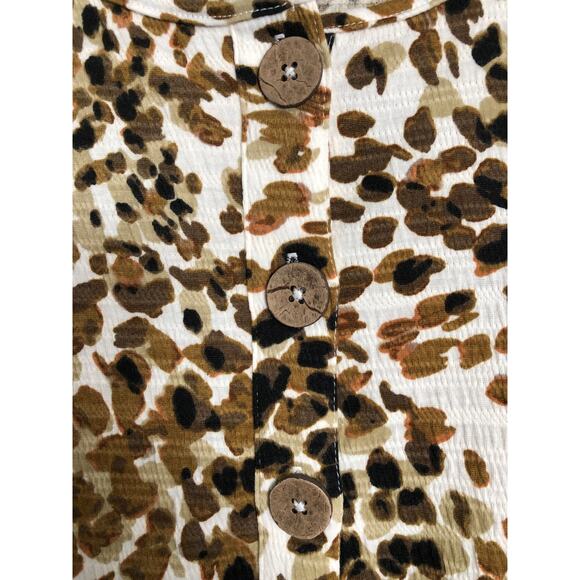 Westbound Woman Pop-Over Top Women's 3X Henley Cuff Short Sleeve NEW - Picture 4 of 7